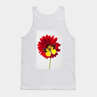 Dogface Butterfly On Red Mum Tank Top